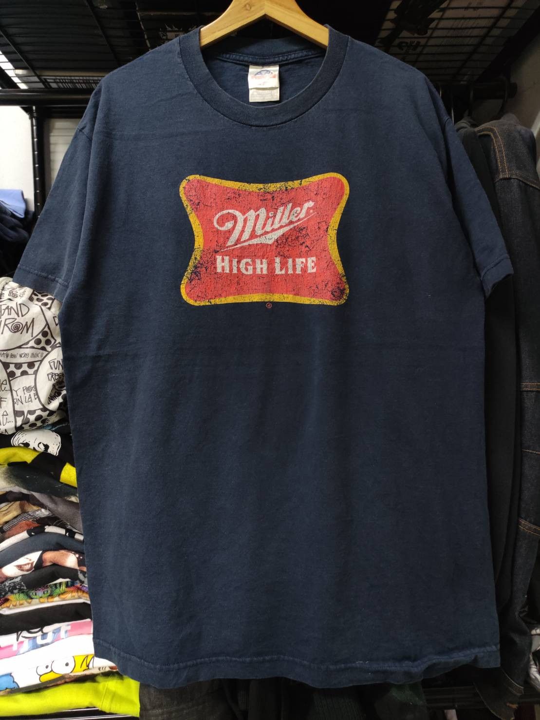 Vintage Vtg 00's Miller High Life Logo T-Shirt Size US L / EU 52-54 / 3 - 2 Thumbnail