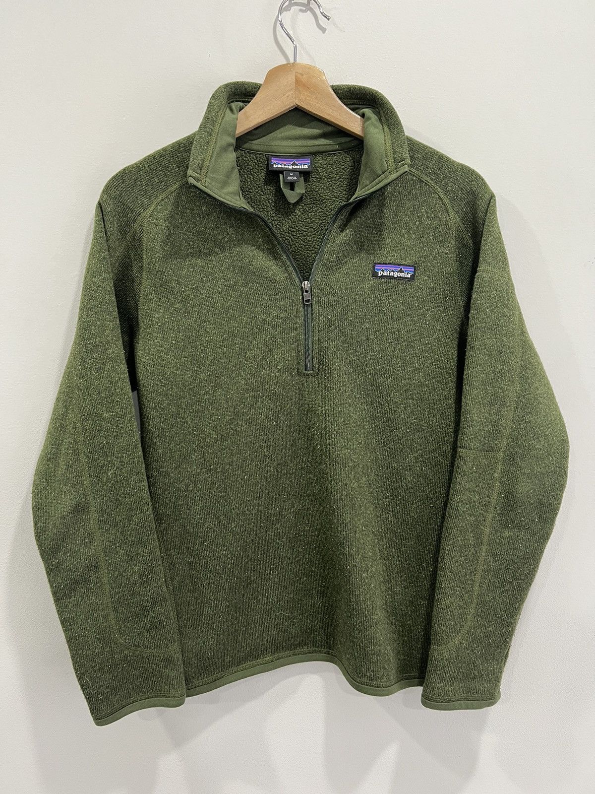 Patagonia Vintage Patagonia Quarter Zip Green Sweater Size M / US 6-8 / IT 42-44 - 1 Thumbnail