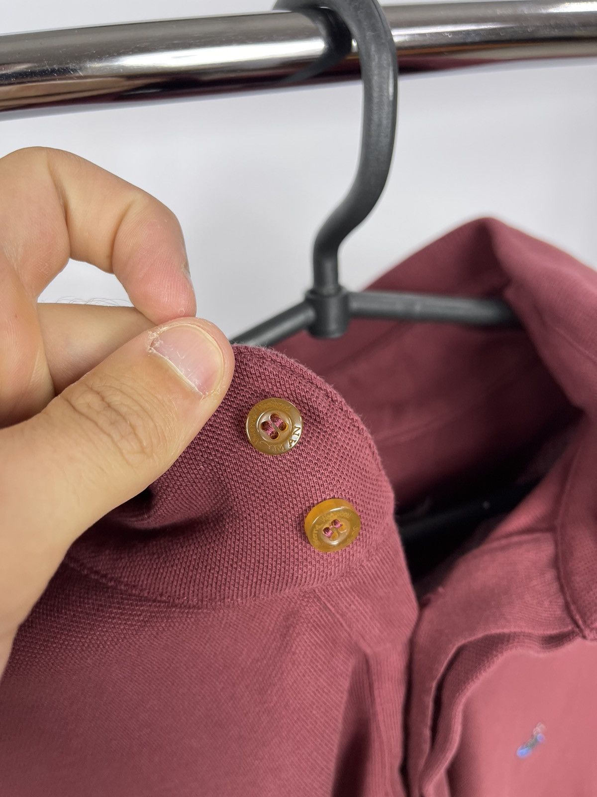 Vivienne Westwood Vivienne Westwood Mens Big Logo Polo Shirt Size L Burgundy Size US L / EU 52-54 / 3 - 3 Thumbnail