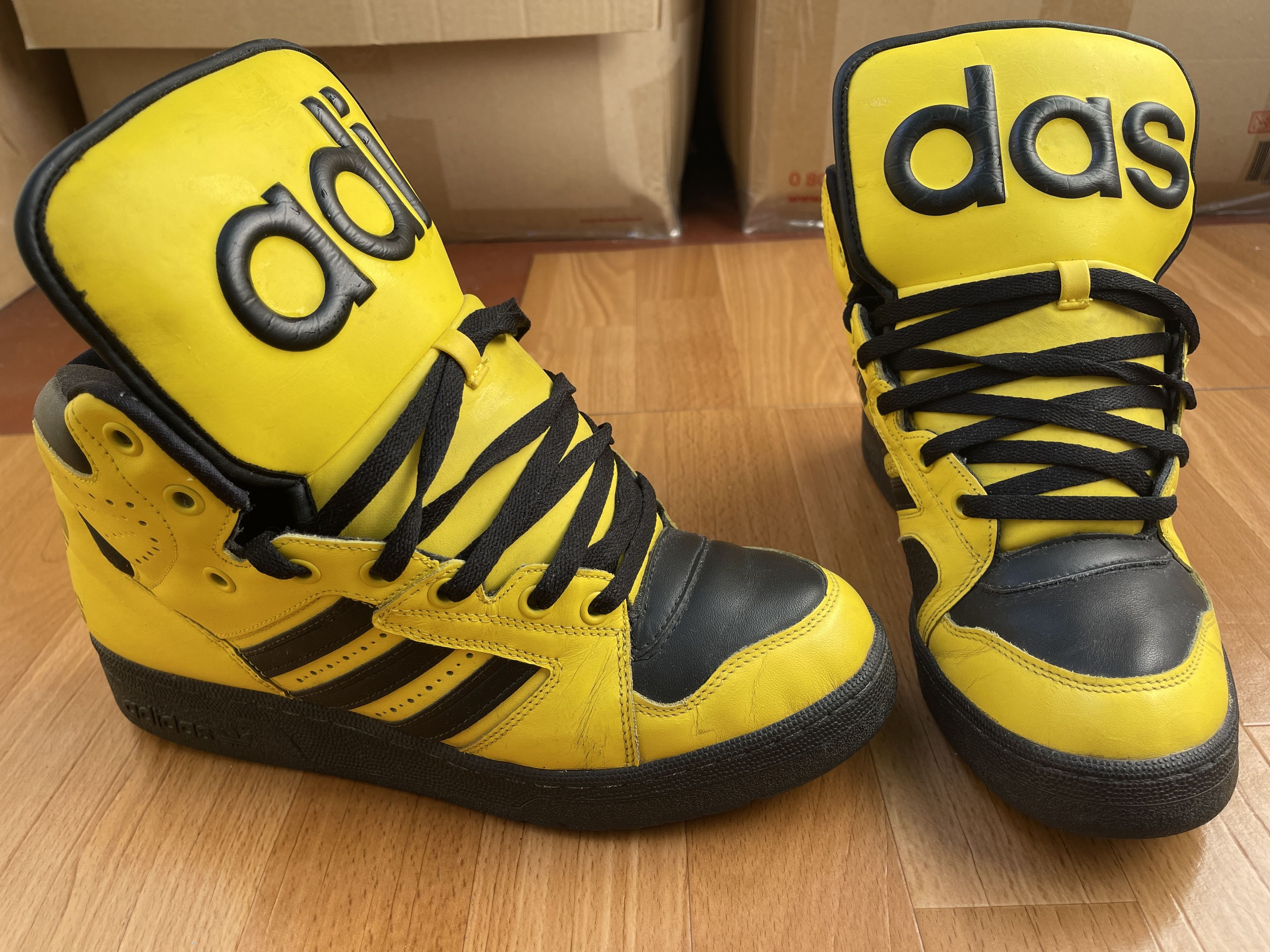 Adidas × Jeremy Scott Adidas sneakers Jeremy Scott Instinct Top shoes ObyO V24530 Size US 10 / EU 43 - 4 Thumbnail
