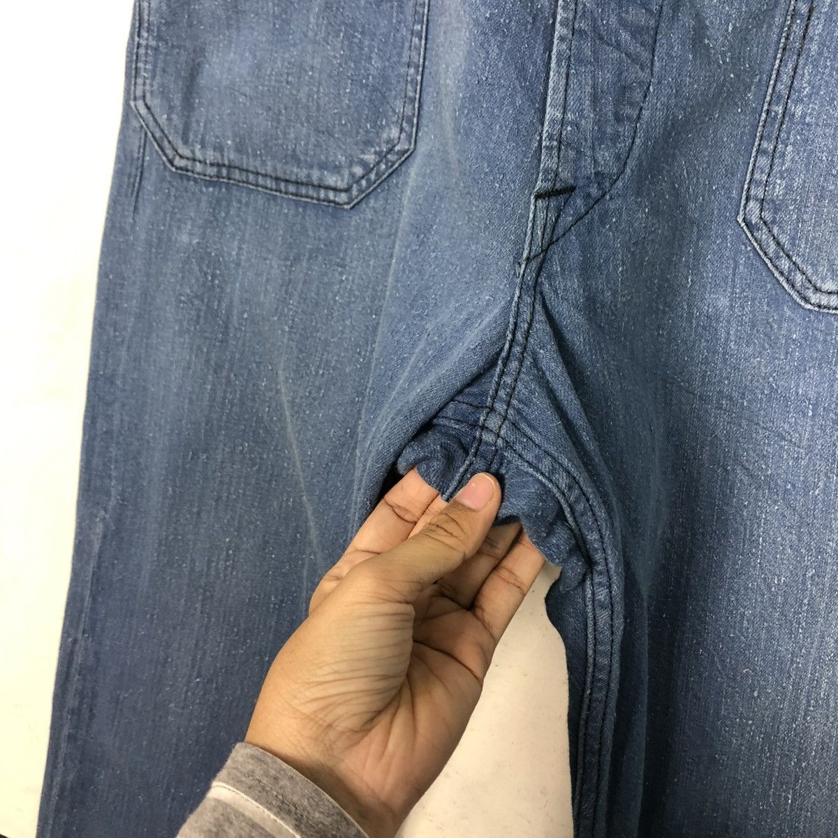 Japanese Brand 🔥VINTAGE CANTON OVERALLS PANTS INDIGO UNION MADE Size US 34 / EU 50 - 18 Thumbnail