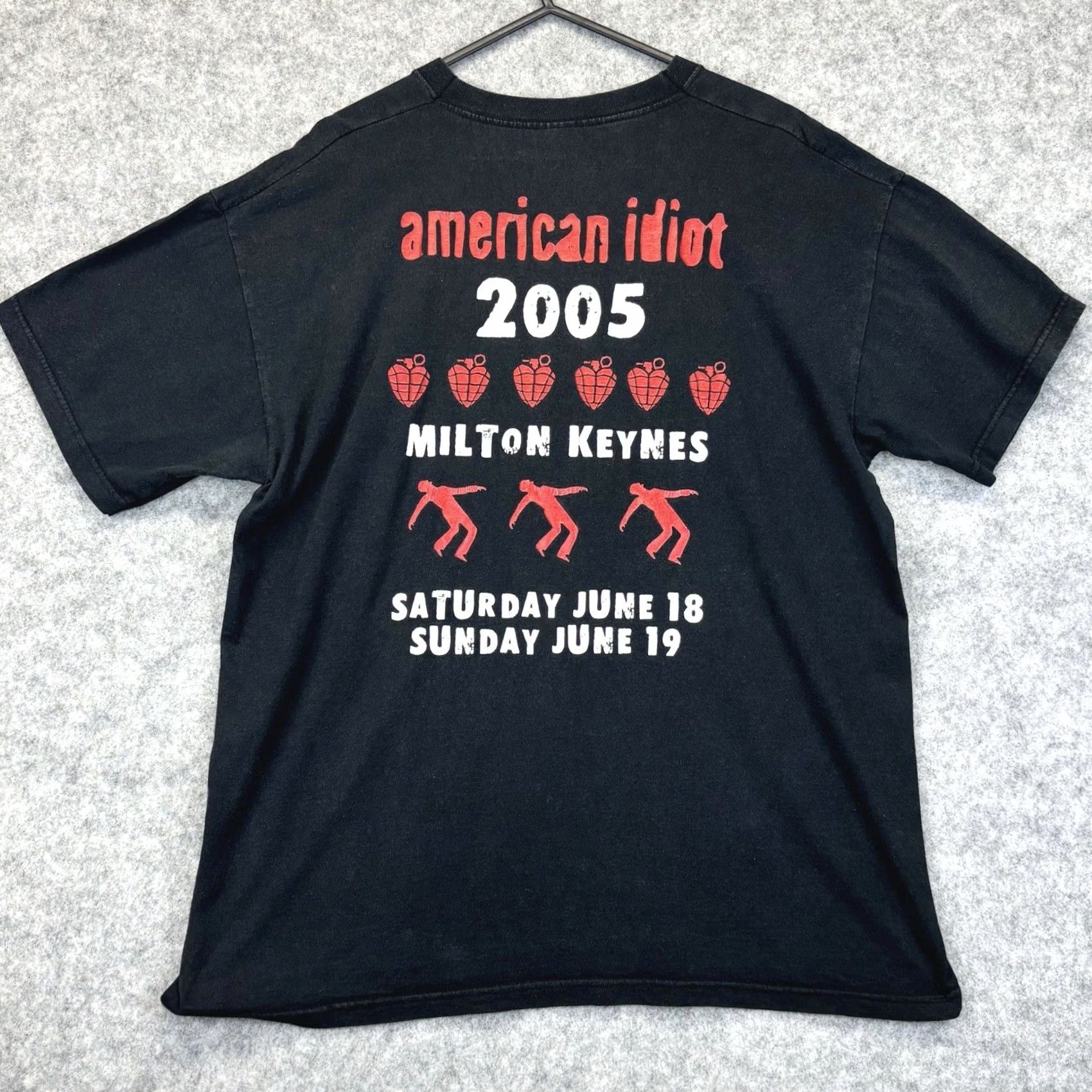 Fruit Of The Loom VINTAGE Green Day T Shirt American Idiot Milton Keynes Bowl 2005 Event Tour L Mens Rock Shirt Size US L / EU 52-54 / 3 - 2 Thumbnail