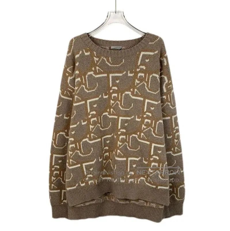 Dior Dior Brown Cashmere Pullover Sweater for Men . Size US XL / EU 56 / 4 - 1 Thumbnail