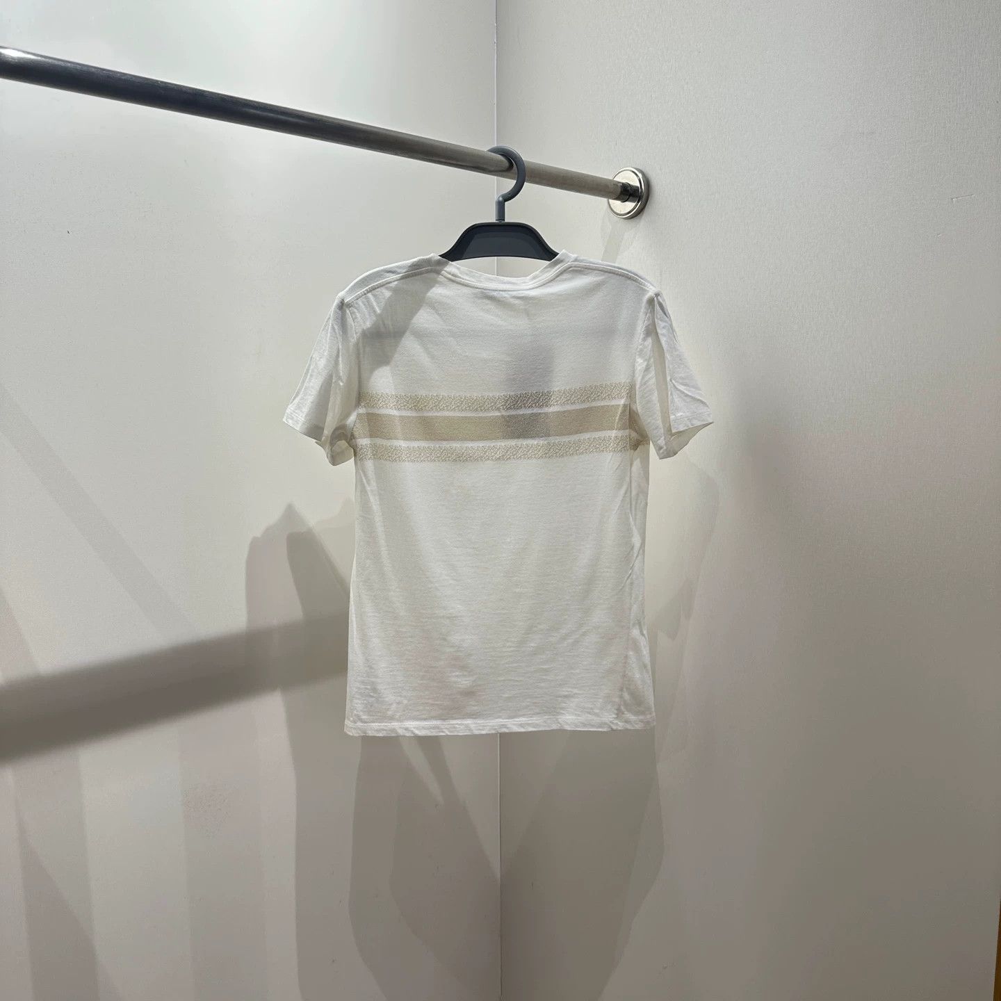 Christian Dior Monsieur Dior apr264 White Gold Logo Cotton t-shirt S Size S / US 4 / IT 40 - 2 Thumbnail
