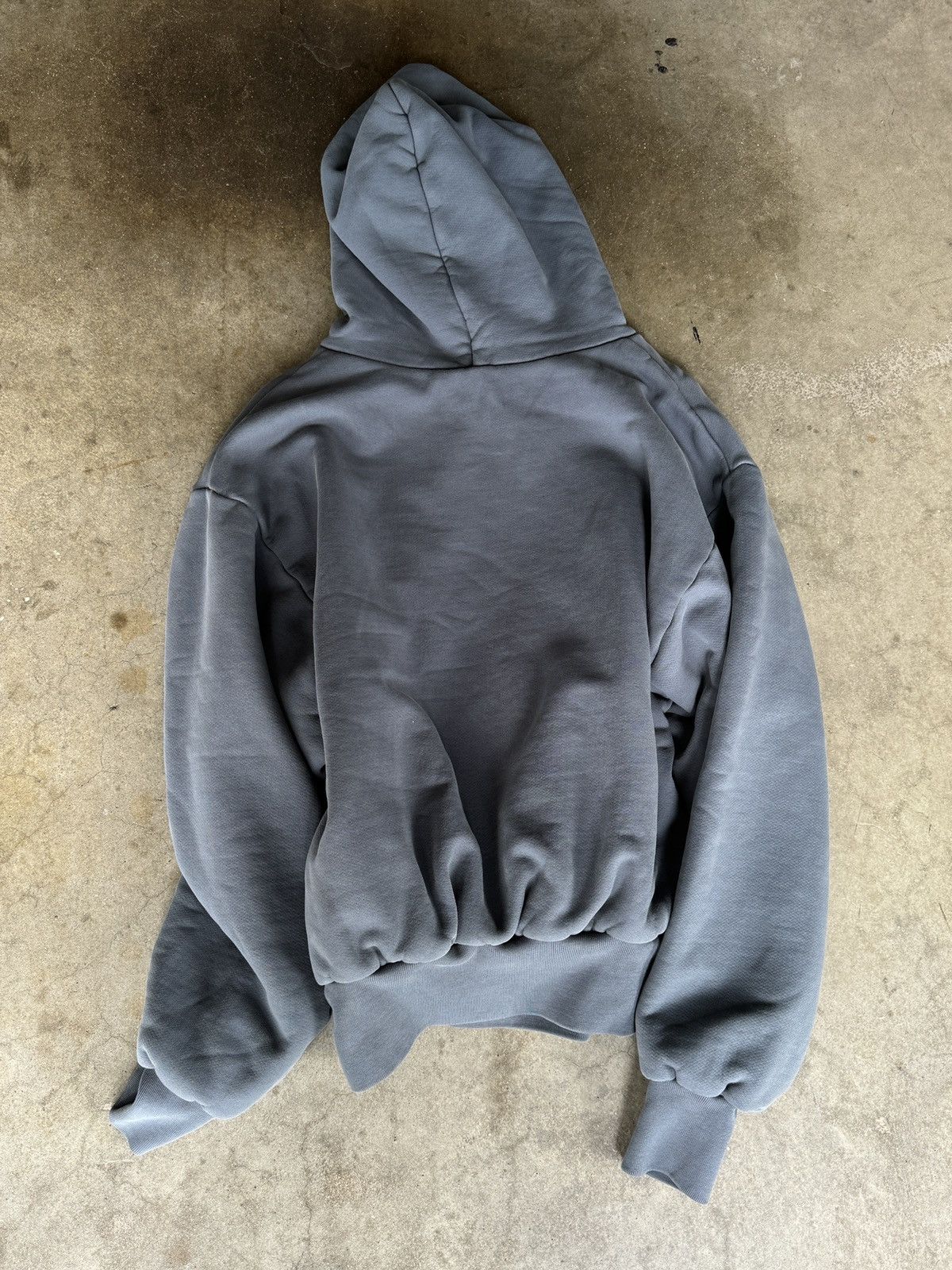 Yeezy Season Yeezy Season Sample Double Layered Hoodie Sweatshirt Blue |  Grailed