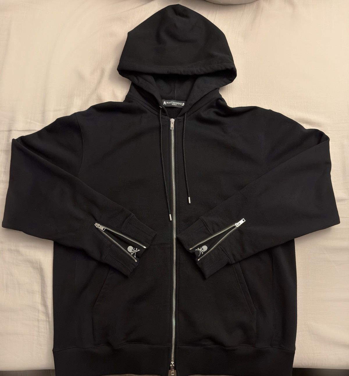 Mastermind World MASTERMIND WORLD Black Glass Beaded Full-Zip Hoodie Size US XL / EU 56 / 4 - 3 Thumbnail