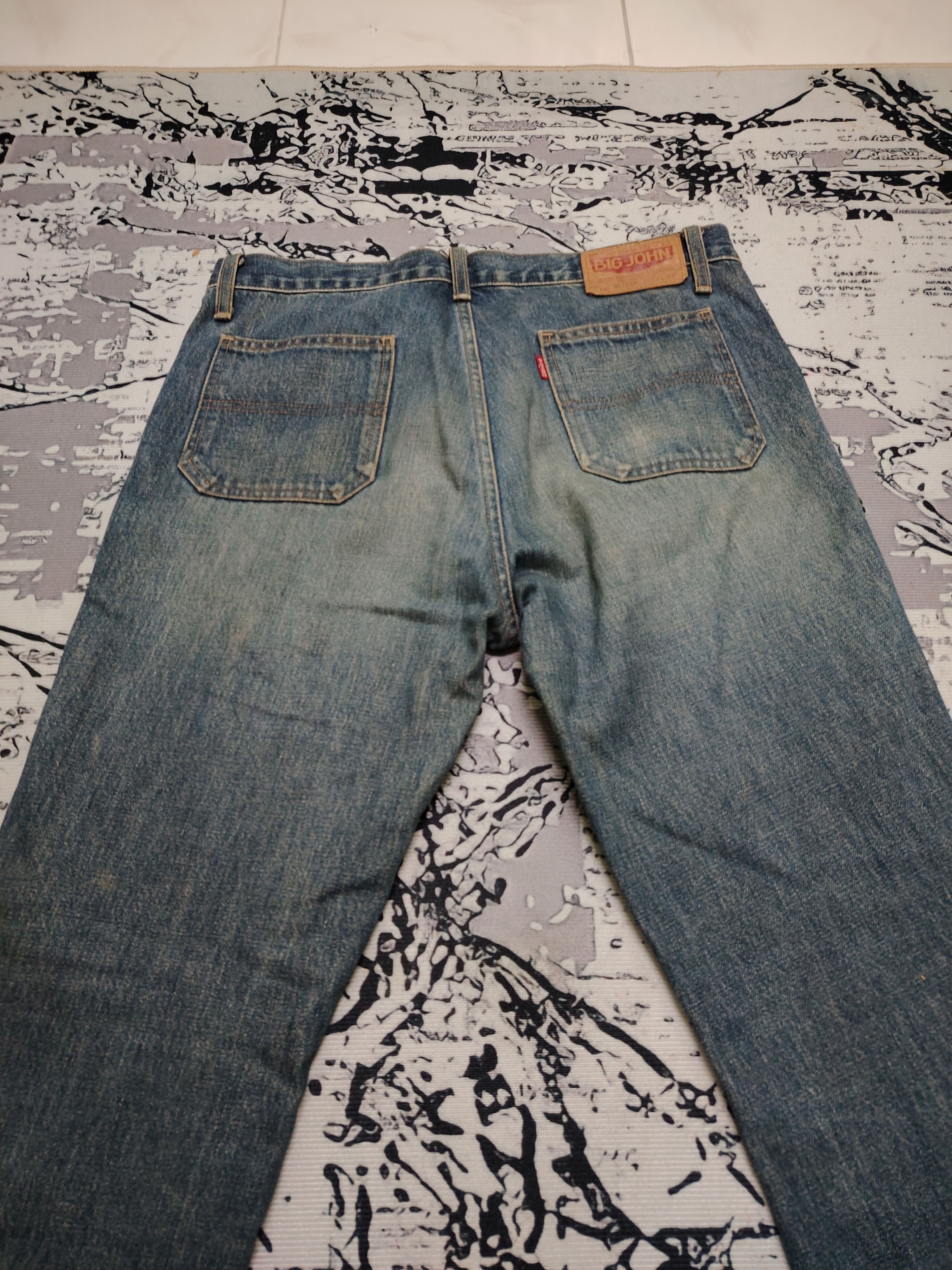 Big John VINTAGE 80s BIG JOHN FLARED BELL BOTTOM JEANS Size 34" / US 12 / IT 48 - 5 Thumbnail