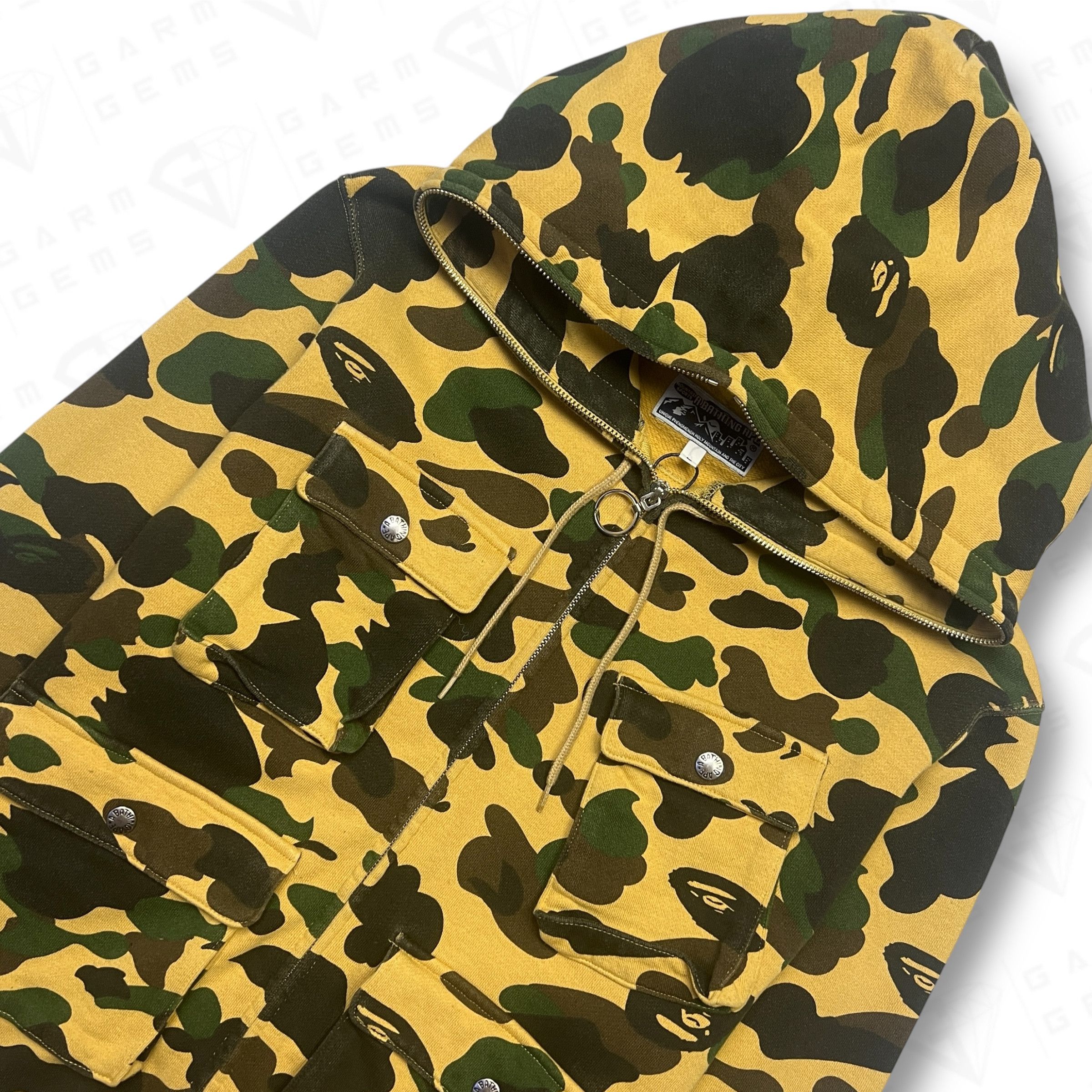 Bape A Bathing Ape Camo Full Zip Hoodie Size US L / EU 52-54 / 3 - 3 Thumbnail