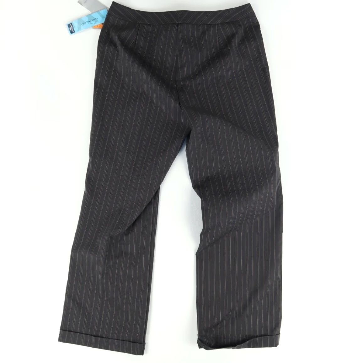Dockers Dockers Stretch Stain Defender Just Below Waist Polyester Microfiber Chino Pants Brown Striped Women's 14M Size 36" / US 14 / IT 50 - 4 Thumbnail