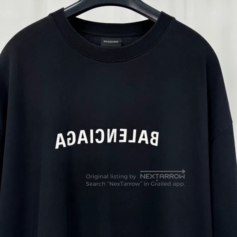 Balenciaga Balenciaga Mirror reverse lettering printed short sleeve Size US L / EU 52-54 / 3 - 3 Thumbnail