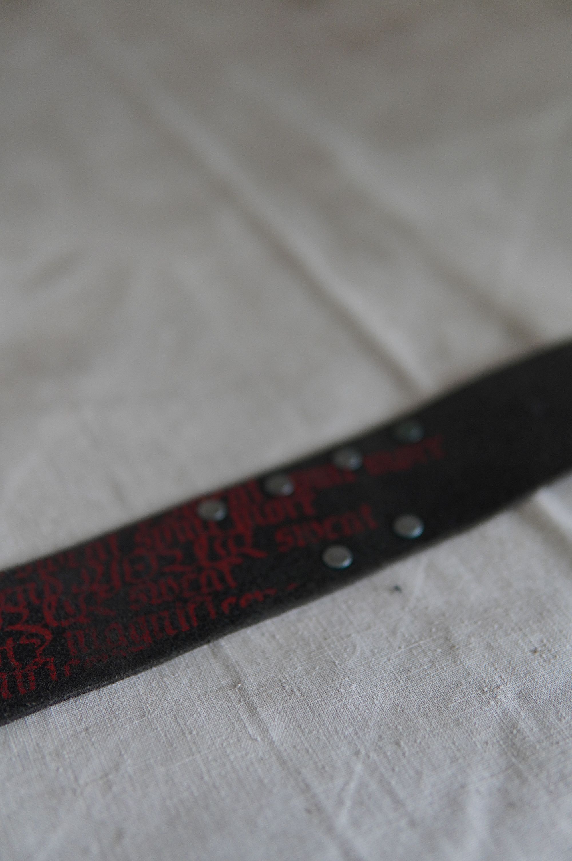 Vintage Vintage Heavy Leather Printed Belt Size ONE SIZE - 7 Thumbnail