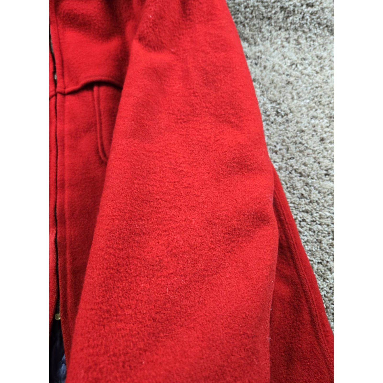Vintage VINTAGE Windward Jacket Mens 40 Red Wool Full Zip Bomber Jacket Decade 60s Size US XXS / EU 40 - 6 Thumbnail