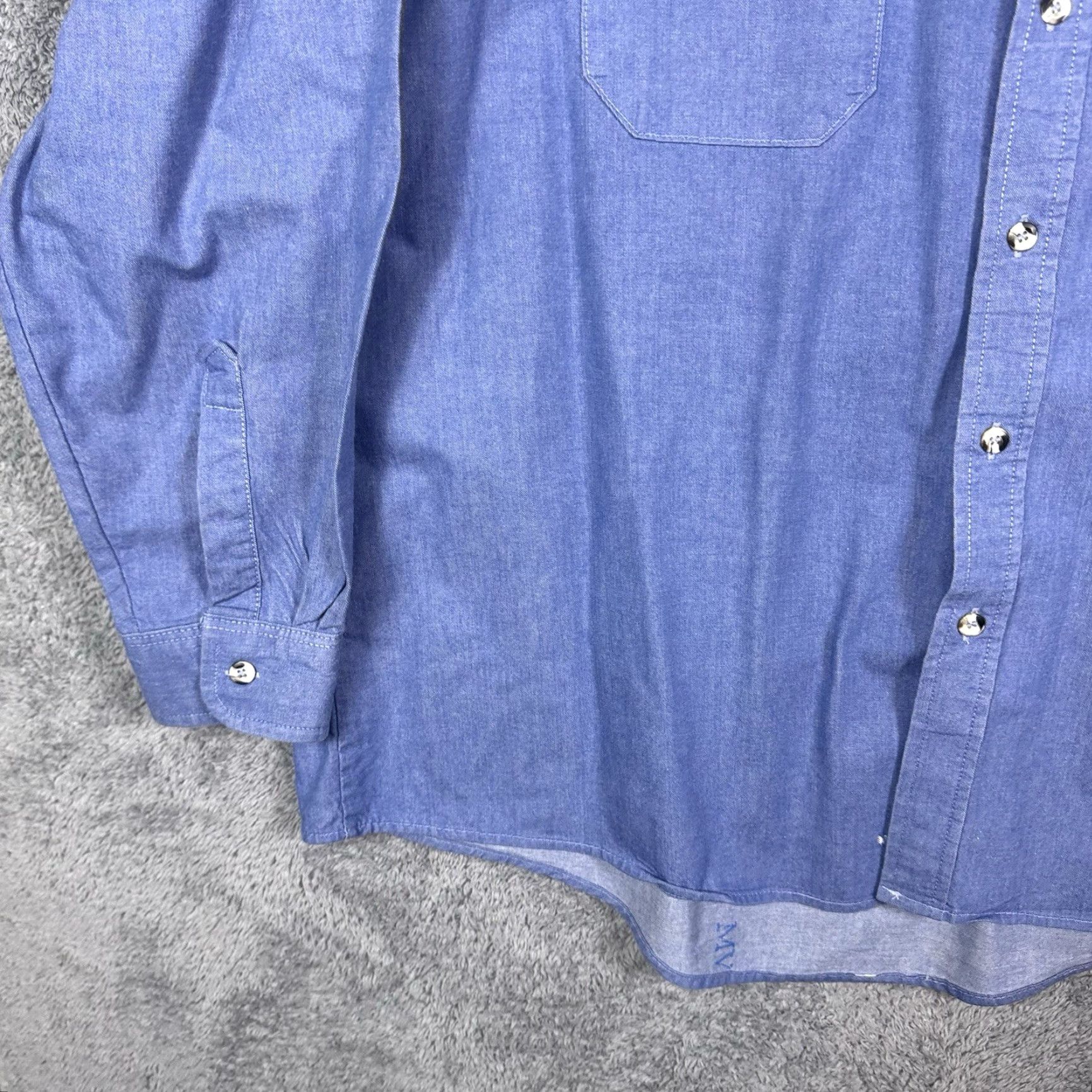 Wrangler Wrangler Shirt Mens 2XL Denim Canvas FR Riggs Workwear 8.1 ATPV HRC2 Utility Denim Canvas Utility Size US XXL / EU 58 / 5 - 3 Thumbnail
