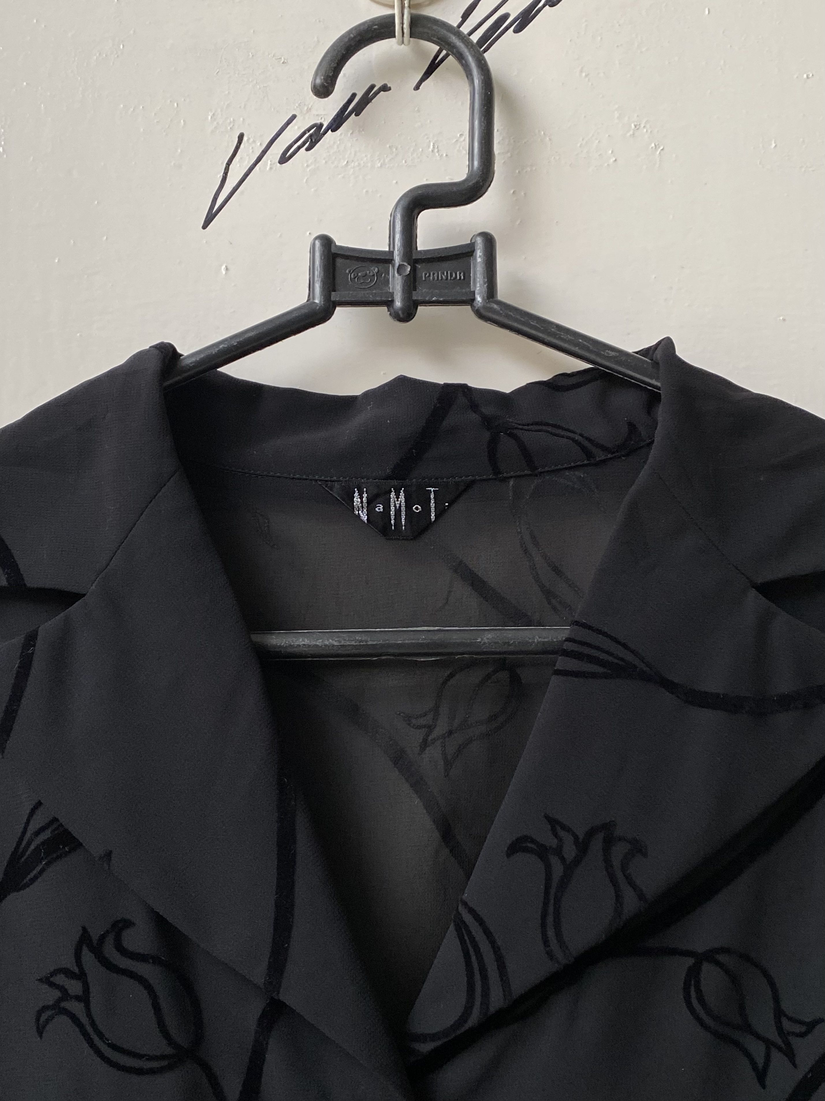 Japanese Brand NAMOTO Punk Bondage Black Mesh Blouse Size XS / US 0-2 / IT 36-38 - 5 Thumbnail