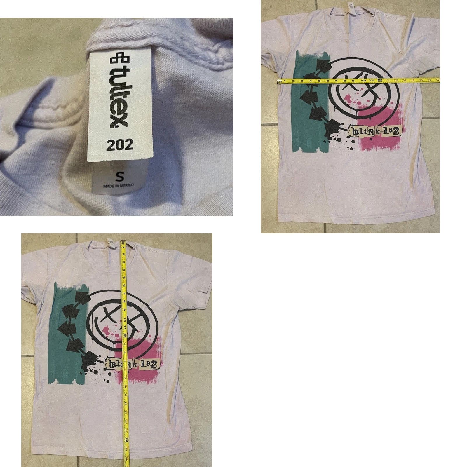 Vintage VINTAGE Blink 182 Faded Distress Shirt S Punk Rock Concert Tour Grunge 80s 90s Band Retro Music T-Shirt Mens Small White Smiley Face Size US S / EU 44-46 / 1 - 11 Thumbnail