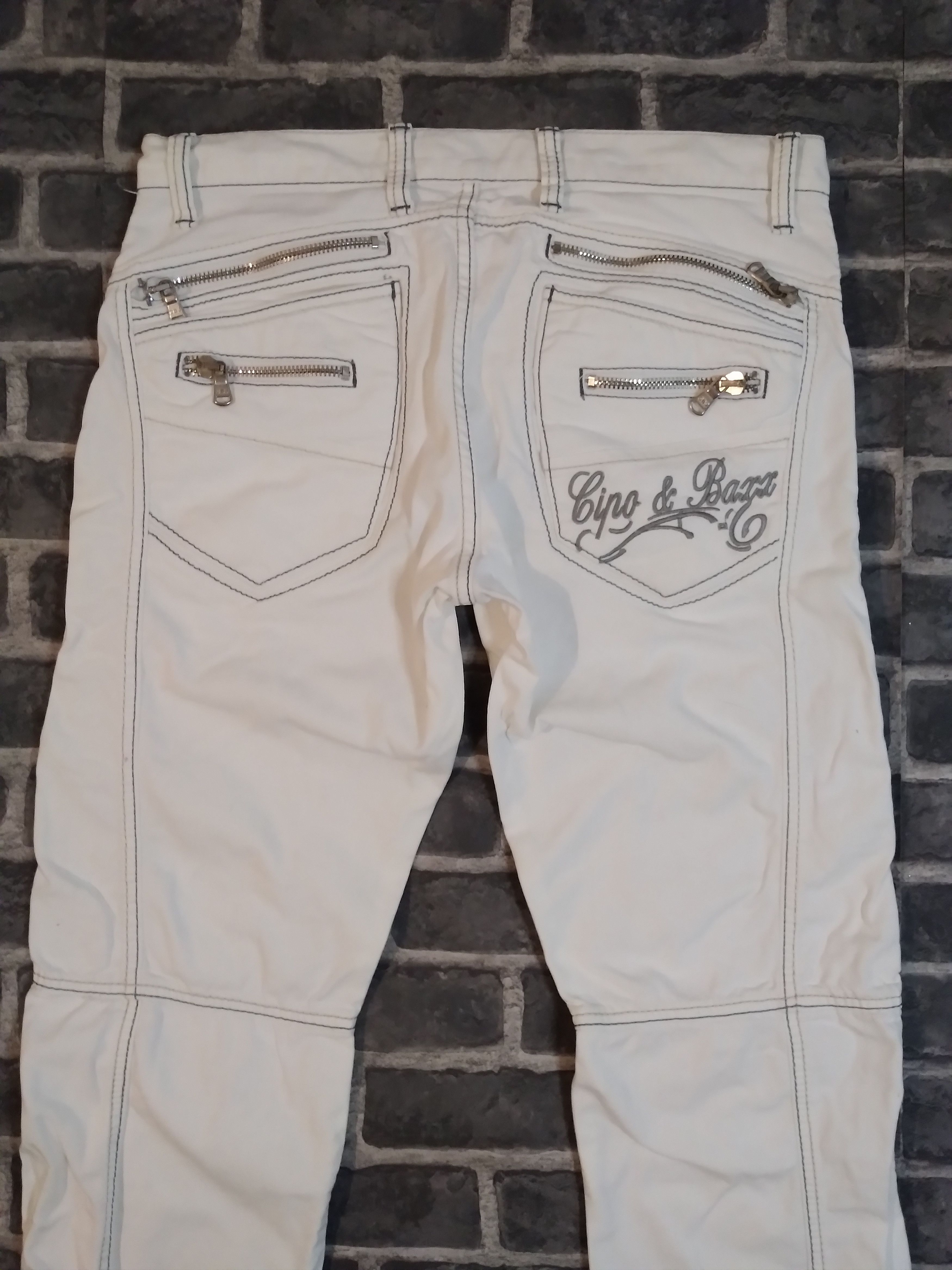 Cipo & Baxx Cintura Da Uomo Con Logo CG193, Bianco, 100 Cm - Foto 3