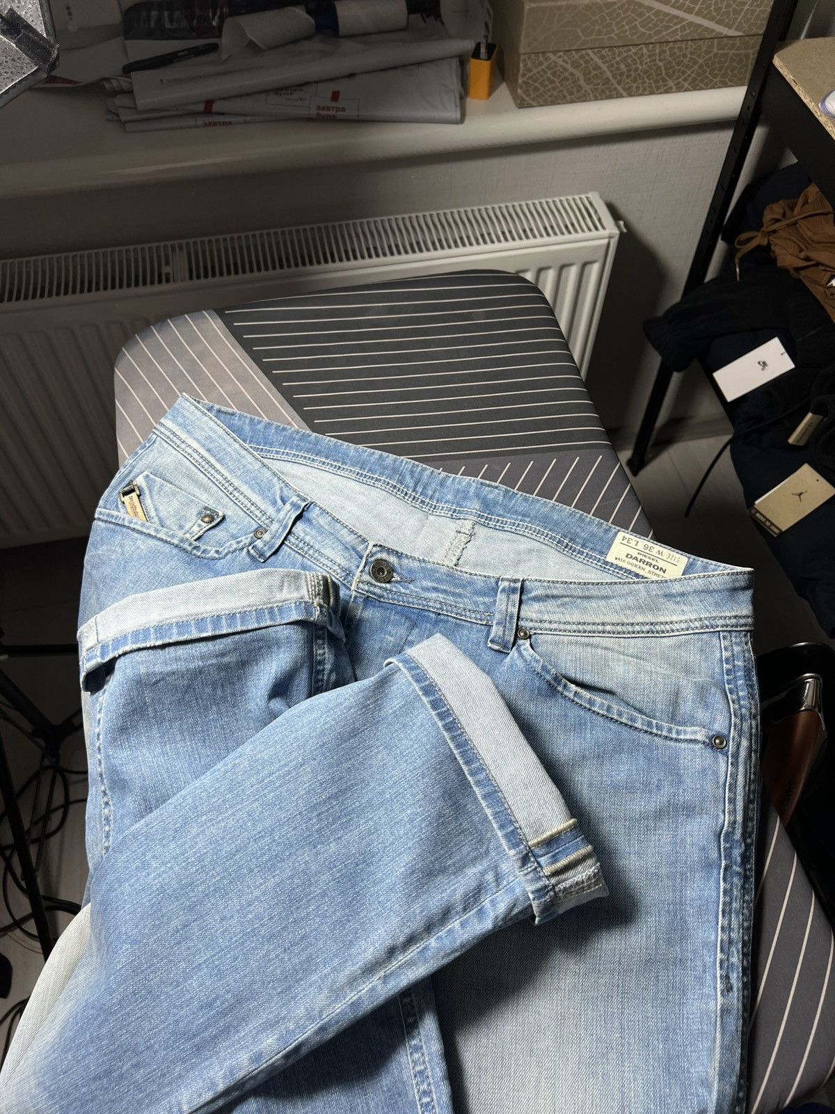 Diesel Diesel Light Wash Jeans Slim Fit Iconic Vintage Streetwear Size US 36 / EU 52 - 14 Thumbnail