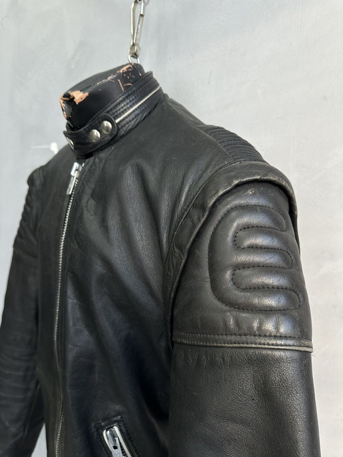 Harley Davidson Vintage Leather Jacket Metal Racing Moto Schott Avantgarde Size US M / EU 48-50 / 2 - 3 Thumbnail