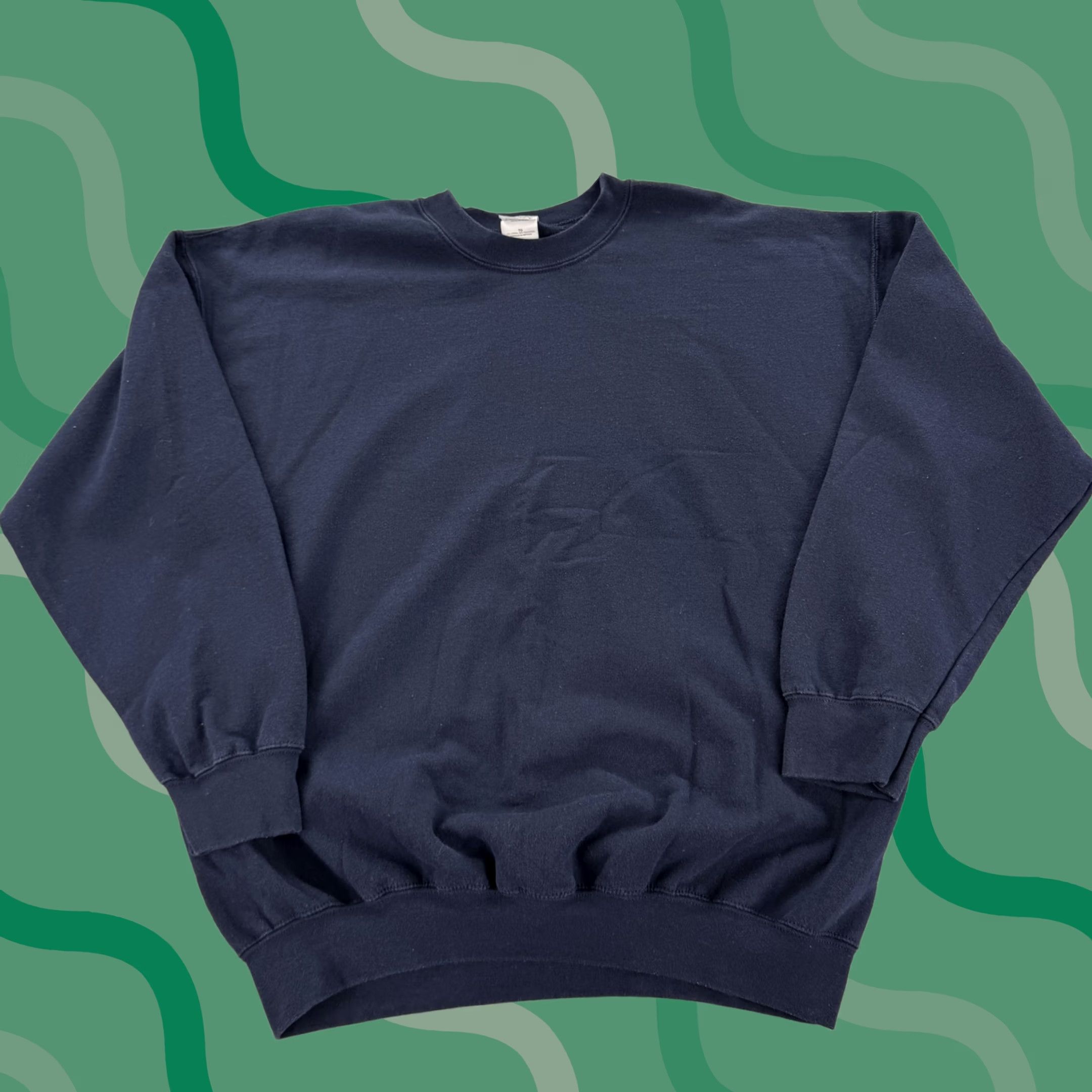 Gildan Gildan Sweatshirt Mens XL Heavyweight Crewneck Pullover Solid Cotton Blend Navy Blue Size US XL / EU 56 / 4 - 1 Thumbnail