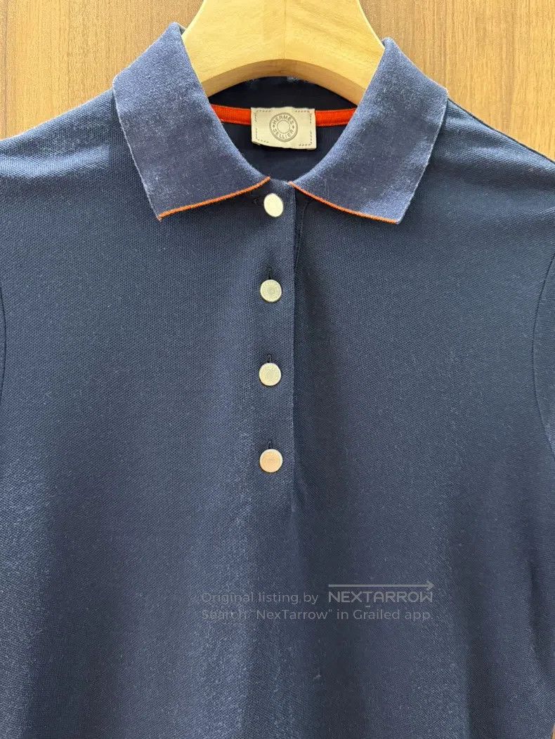 Hermes Hermes Navy blue polo shirt Size M / US 6-8 / IT 42-44 - 3 Thumbnail