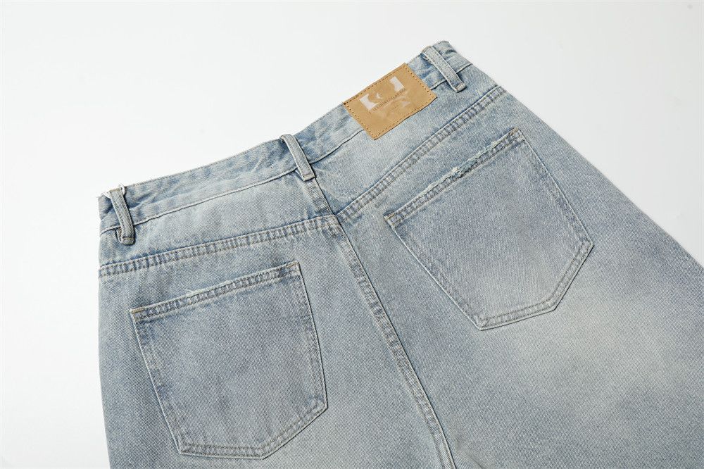 Jean American retro distressed punk light washed ripped jeans Size US 32 / EU 48 - 5 Thumbnail