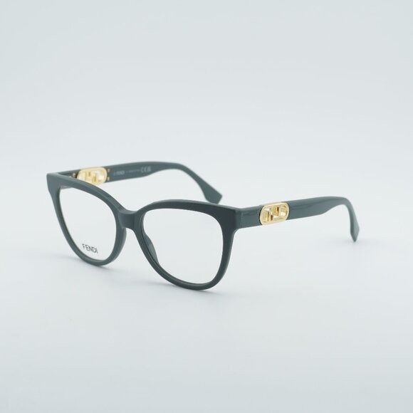 Fendi Fendi FE50093I 020 Eyeglasses Grey 54mm Square Frame Size ONE SIZE - 1 Thumbnail