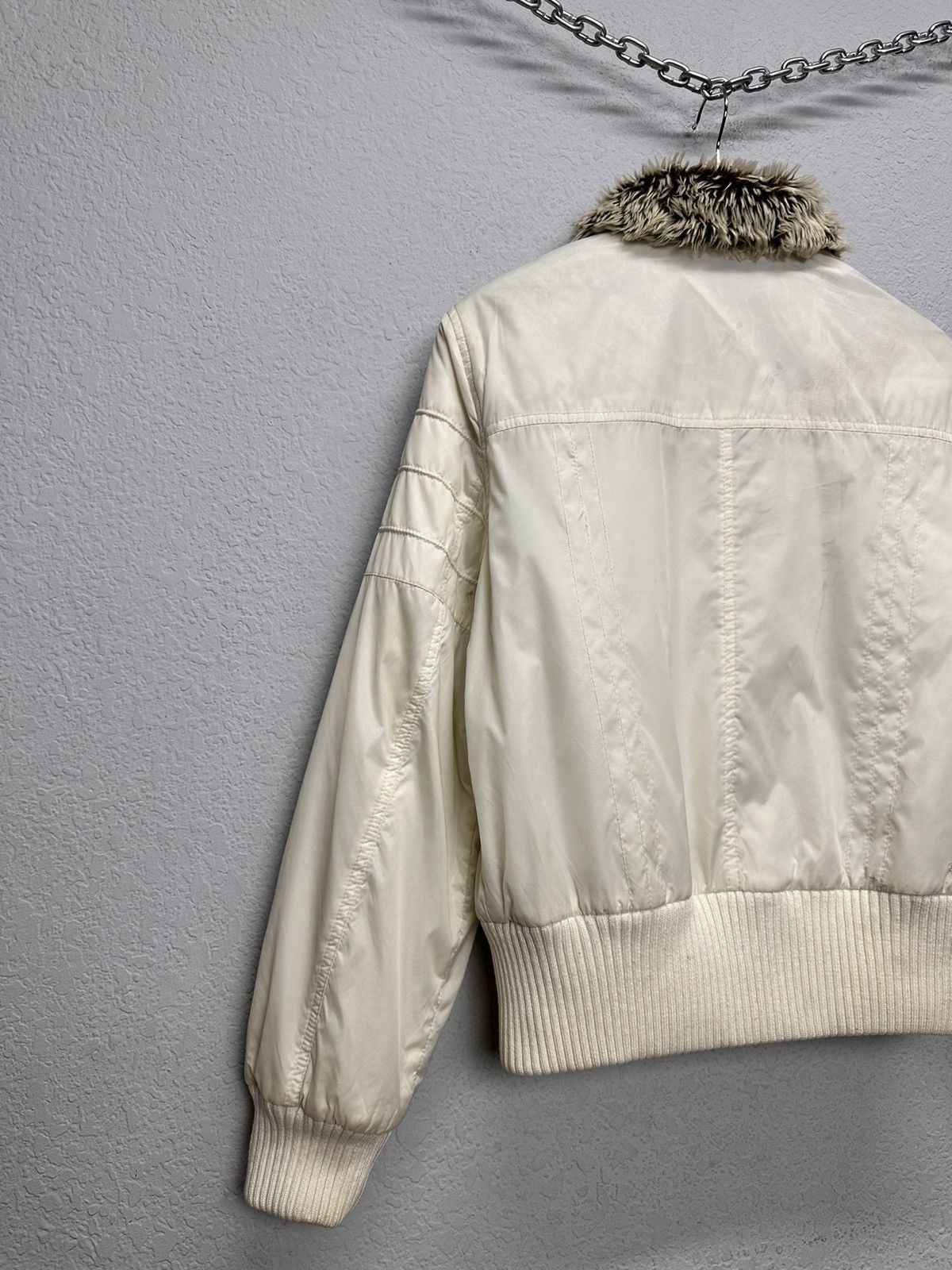 Le Grande Bleu (L.G.B.) Vintage Army Military Fur Hood Jacket Y2K Utility Cropped Size M / US 6-8 / IT 42-44 - 13 Thumbnail