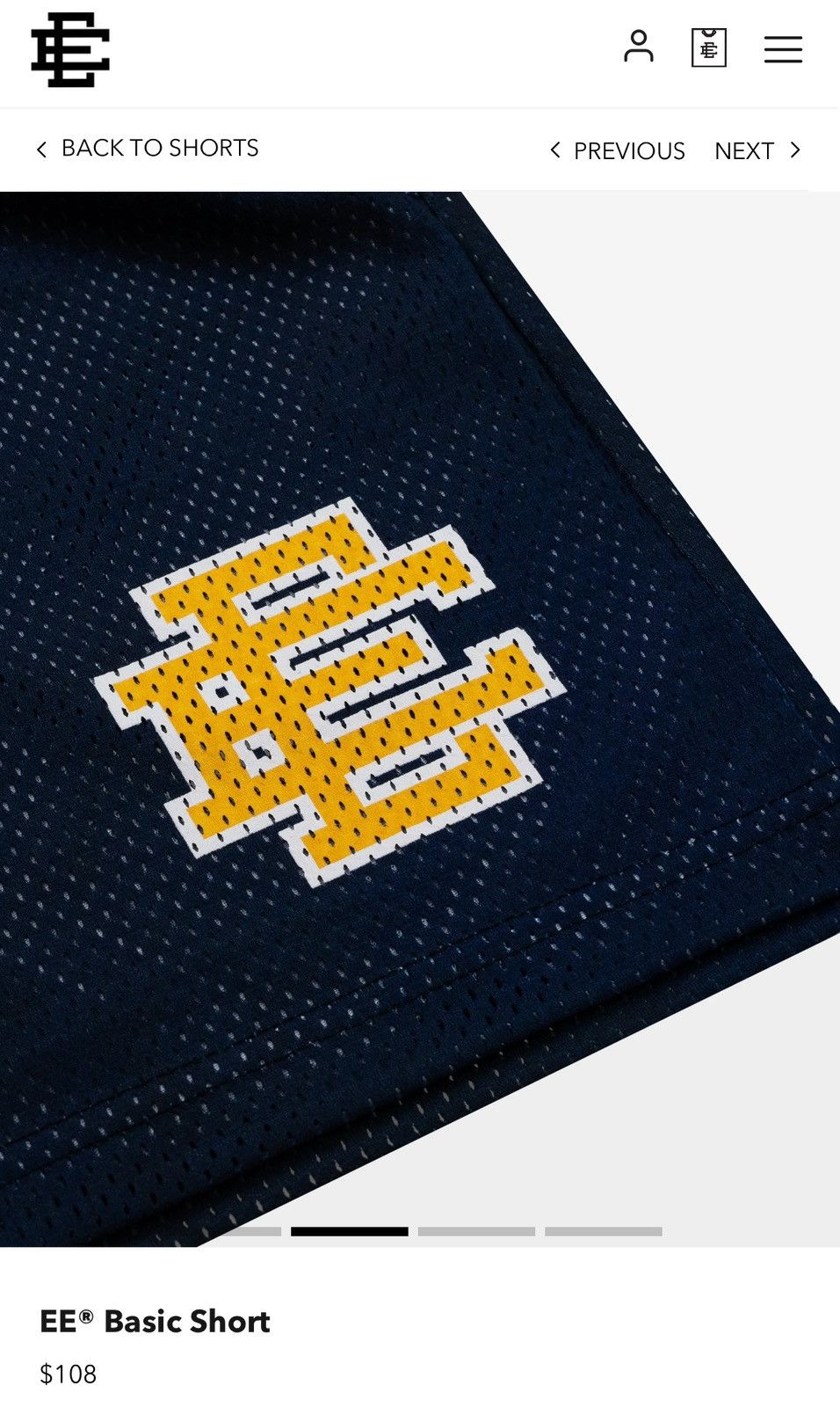 Eric Emanuel × NCAA Eric Emanuel University Of North Carolina Basic Shorts Large Size US 34 / EU 50 - 8 Thumbnail