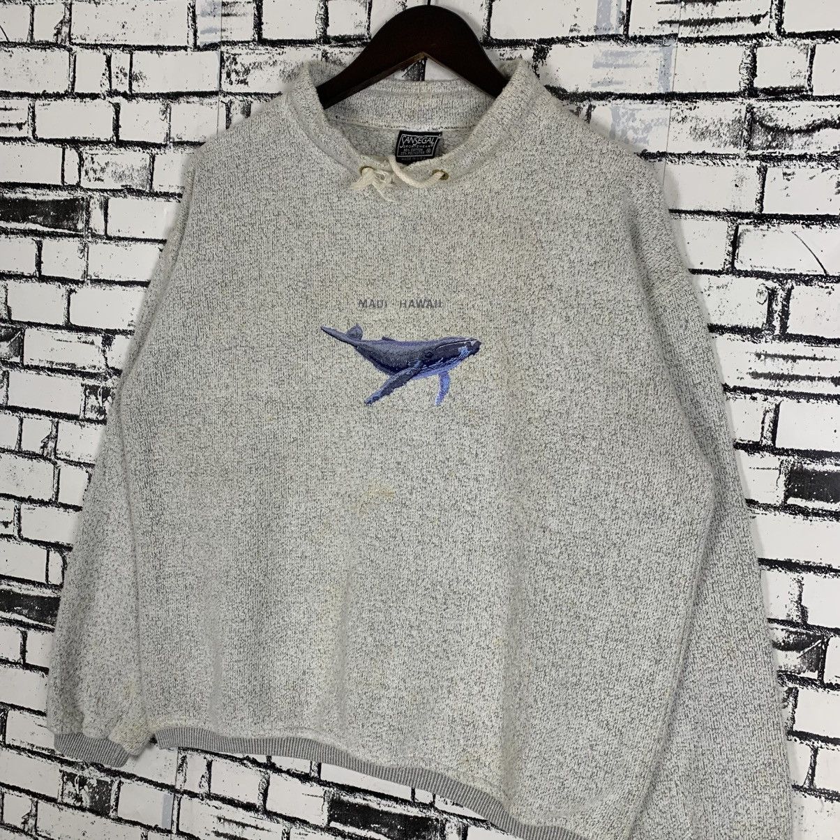 Vintage Vintage SanSegal Sportwear Whale Maui Hawaii Sweatshirt Size US M / EU 48-50 / 2 - 2 Thumbnail