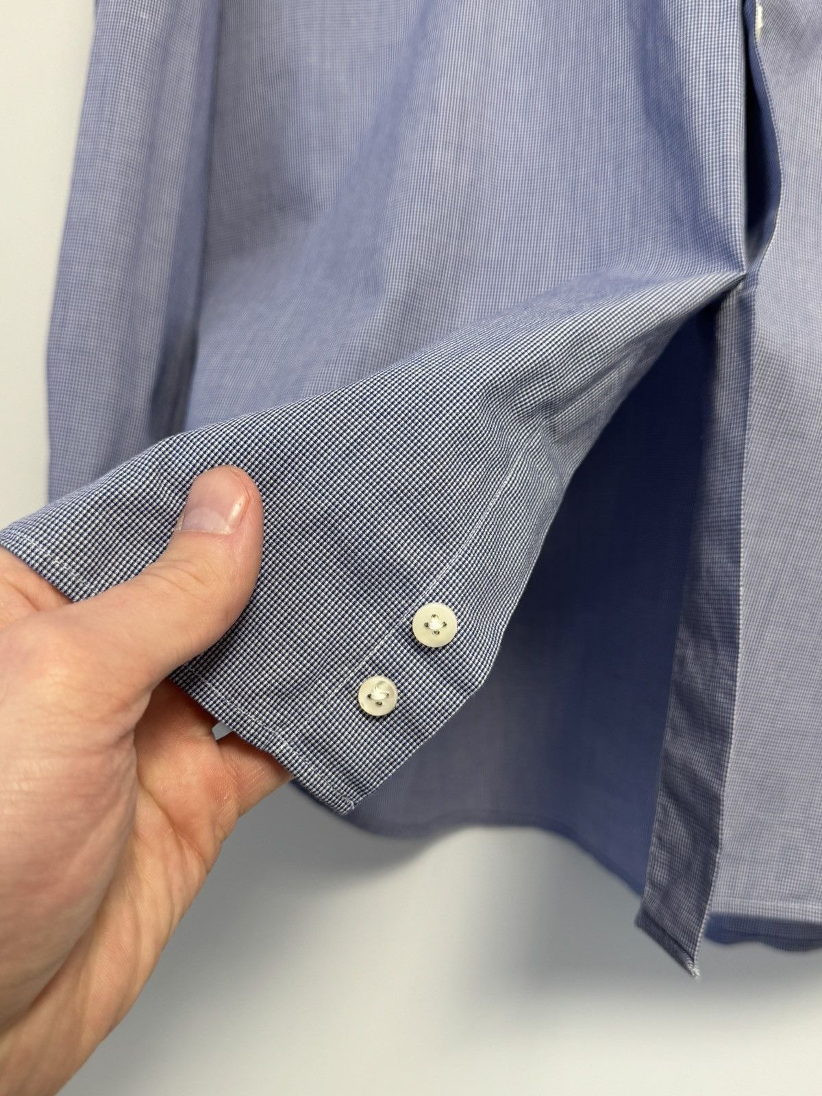 Canali Canali Button Up Shirt Blue Luxury Size US L / EU 52-54 / 3 - 9 Thumbnail