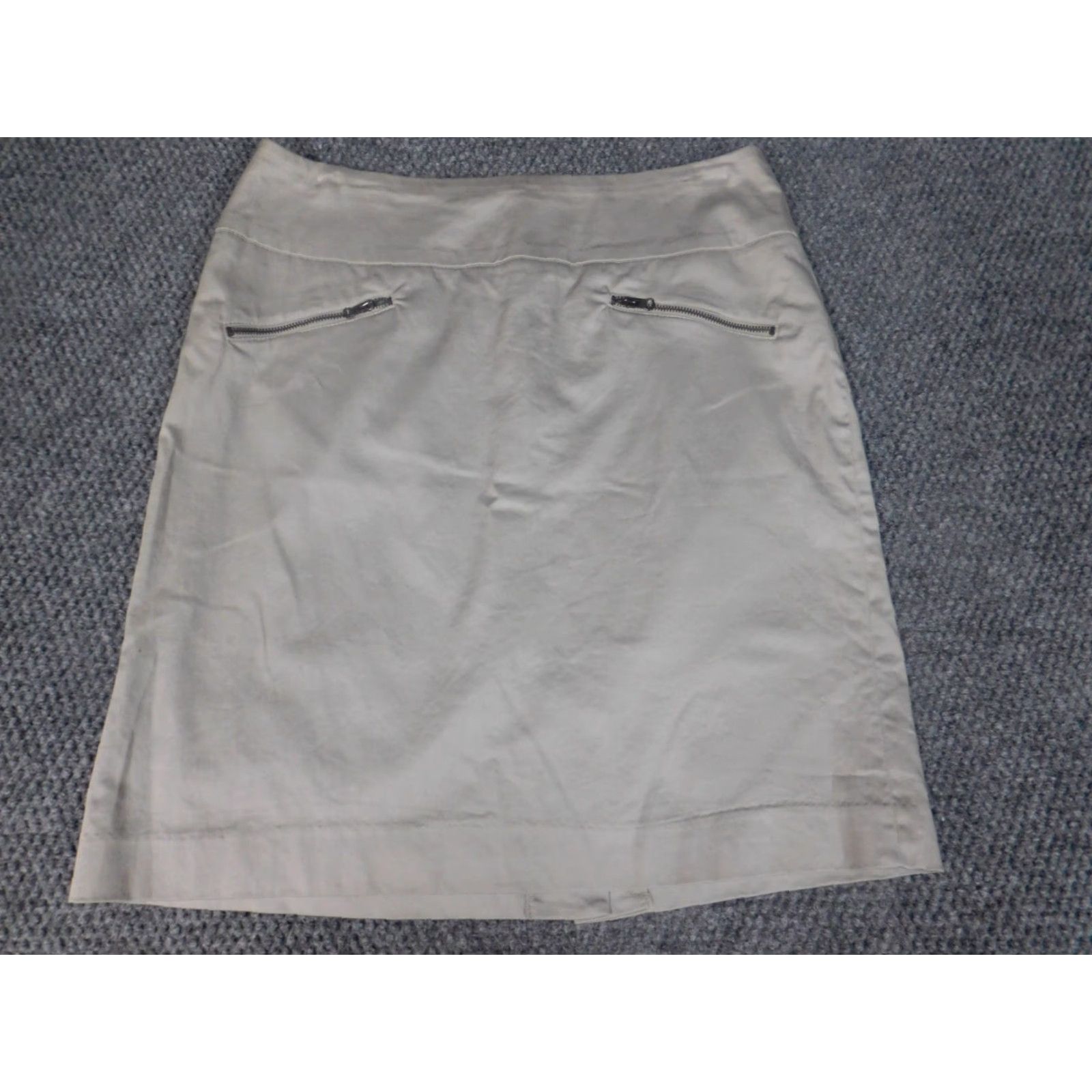 Sandro Sandro Womens Skirt 4 Gray Zip A-Line Knee Length Cotton Knit Zipper Lined Regular Midi? Size 27" / US 4 / IT 40 - 3 Thumbnail
