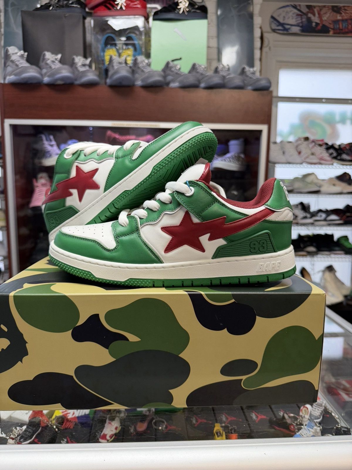 Bape Bape Skatestas Green/Red Size US 11 / EU 44 - 1 Thumbnail