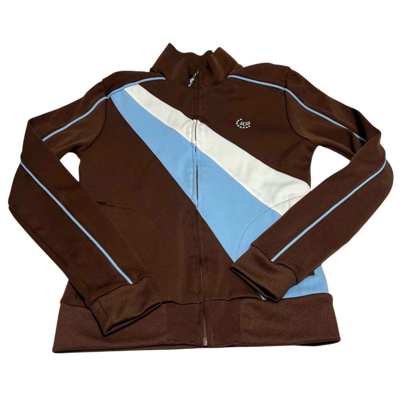 Fox Racing FOX Jacket Womens Track Jacket Pockets Racing Moto Y2K VTG Size XS / US 0-2 / IT 36-38 - 3 Thumbnail