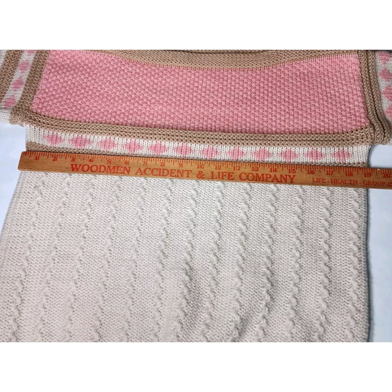 Vintage VINTAGE Evian Jrs Sweater Pullover M Cream Pink Brown Chunky Boat Neck Women Size M / US 6-8 / IT 42-44 - 4 Thumbnail