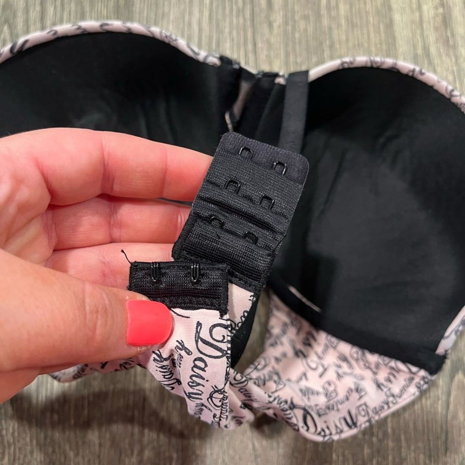 Vintage Daisy Fuentes Push Up Bra Adjustable Strap Pink Size 36C Size ONE SIZE - 5 Thumbnail