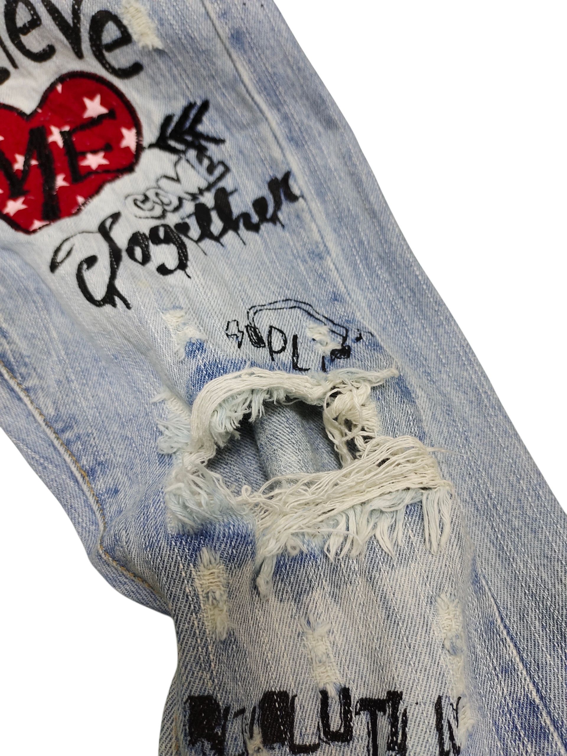 Hysteric Glamour Plt Jeans Japan Clawmark Distress Design Denim Jeans Size US 28 / EU 44 - 14 Thumbnail