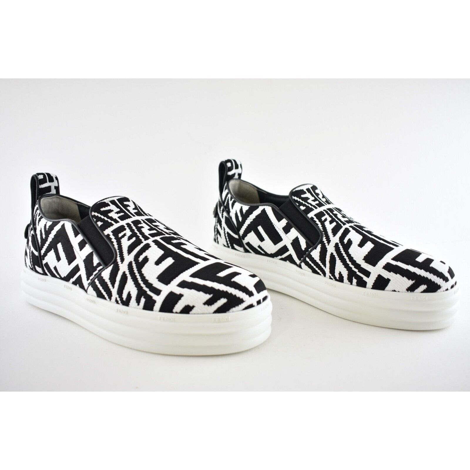 Fendi Fendi Vertigo Black Low Top Trainer Slip On Sneaker 37.5 Size US 7.5 / IT 37.5 - 4 Thumbnail