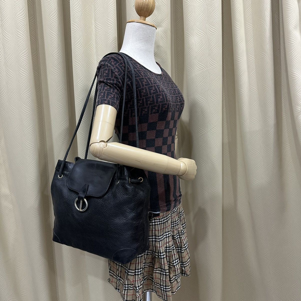 Christian Dior Monsieur ‼️YES‼️ VINTAGE CHRISTIAN DIOR CD LEATHER LONG HANDLE BAG Size ONE SIZE - 1 Thumbnail