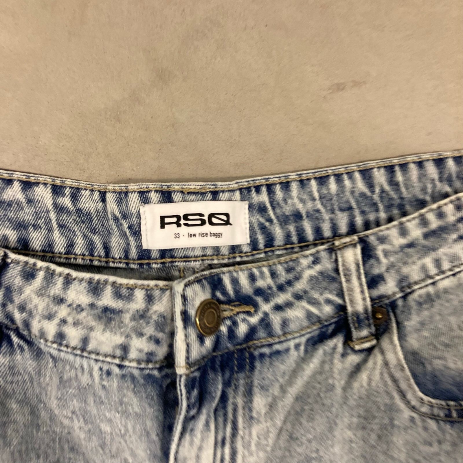 Vintage Baggy Y2K RSQ Jeans 33x30 Size US 33 - 2 Thumbnail
