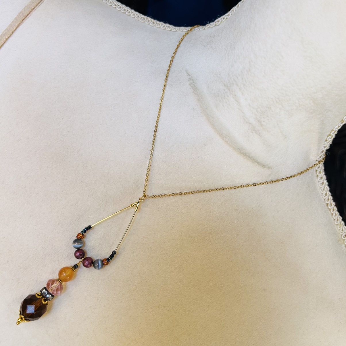 Handmade Handcrafted vintage bead changeable charm pendant necklace Size ONE SIZE - 2 Thumbnail
