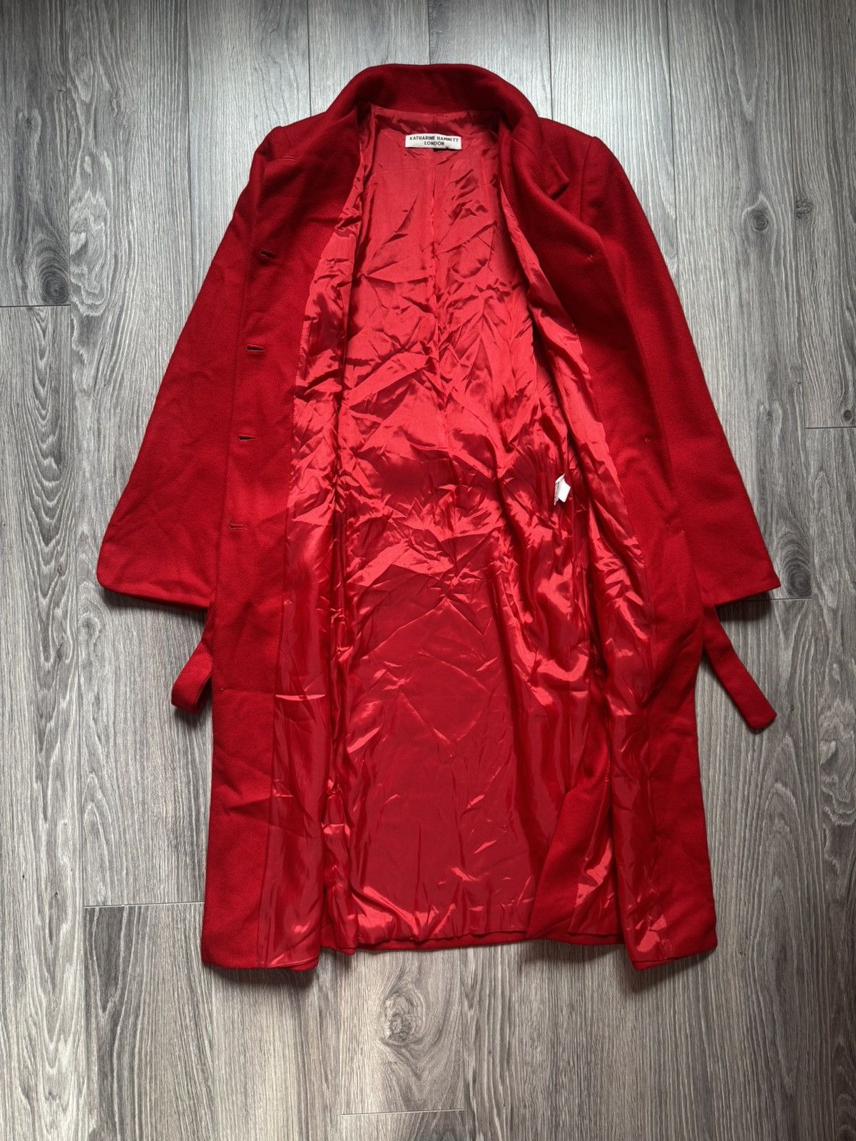 Katharine Hamnett London Vintage Katharine Hamnett London red wool belted coat 46 Size L / US 10 / IT 46 - 11 Thumbnail