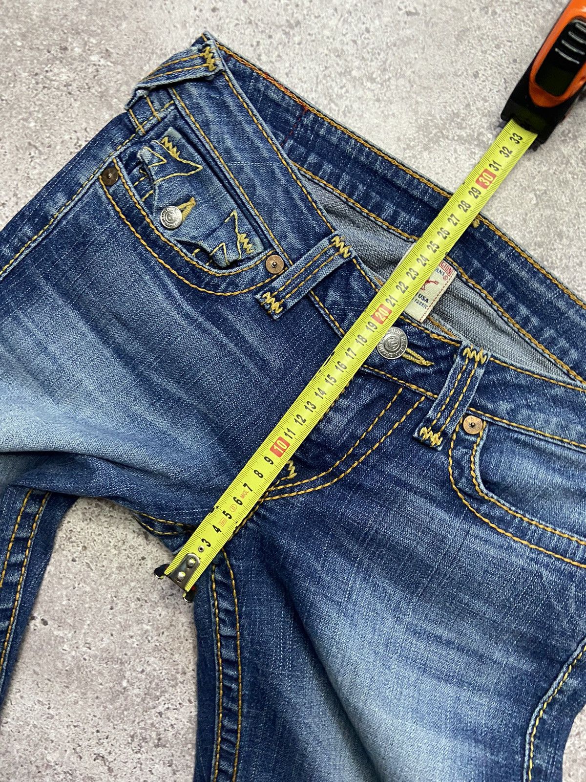Hysteric Glamour × Japanese Brand × True Religion Flared TRUE RELIGION with Orange Stitching Low Rise jeans Size 30" / US 8 / IT 44 - 8 Thumbnail