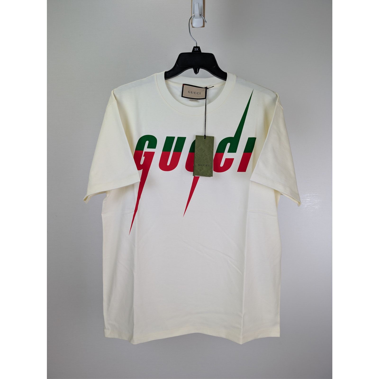 Gucci o1rshd1 Gucci Logo Tee T-Shirt in White/Cream Size US L / EU 52-54 / 3 - 2 Thumbnail