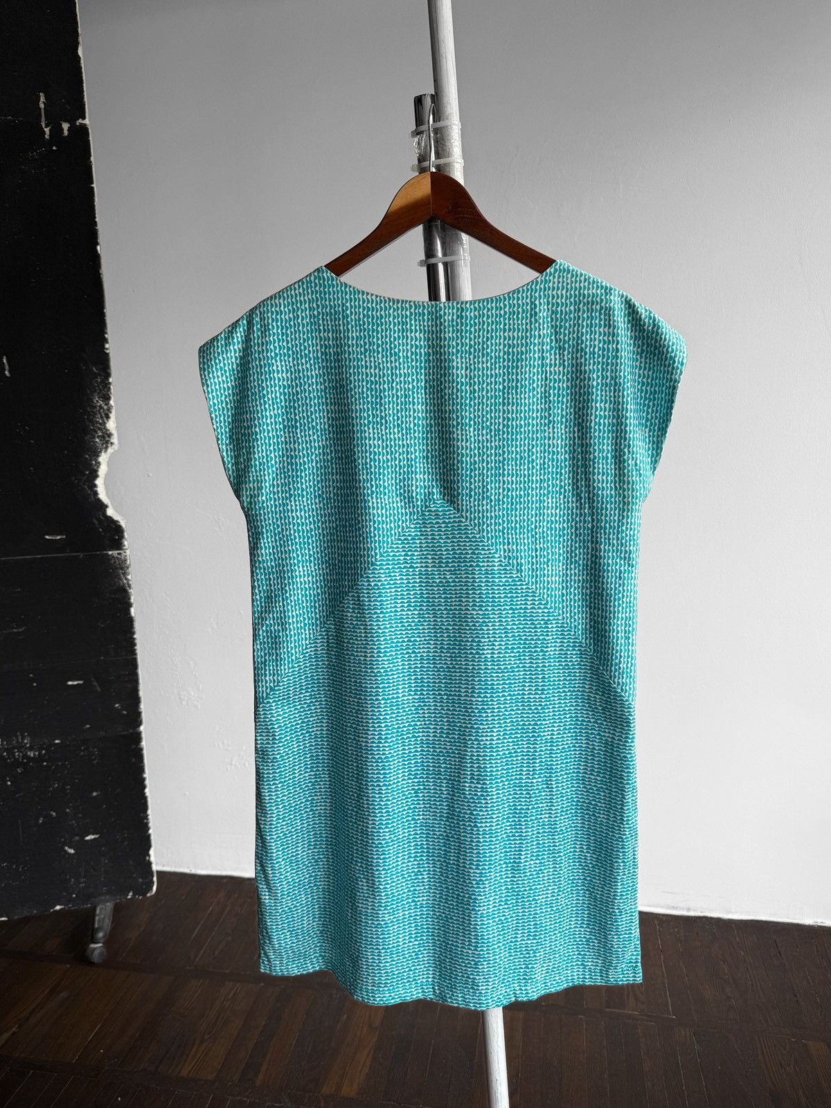 Marimekko Marimekko Turquoise Pippo Geometric Print Cap Sleeve Dress Size M / US 6-8 / IT 42-44 - 2 Thumbnail