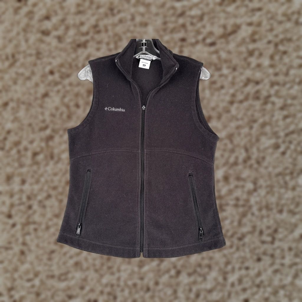 Vintage VINTAGE Columbia Vest Womens M Black Polyester Fleece Full Zip Mock Neck Jacket Size M / US 6-8 / IT 42-44 - 1 Thumbnail