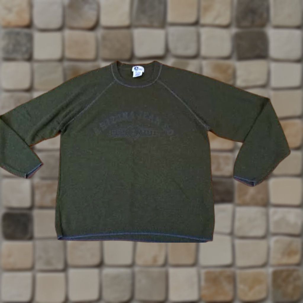 Vintage VINTAGE Arizona Jeans Sweater Unisex Adults L Dark Green Knit Crew Neck Wool Acrylic Pullover USA Made 25in Long 22in Pit to Pit Size US L / EU 52-54 / 3 - 1 Thumbnail