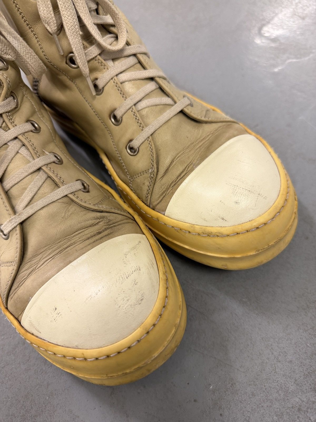 Rick Owens Rick Owens Main Line Vintage Leather High Sneakers Size US 9 / EU 42 - 3 Thumbnail