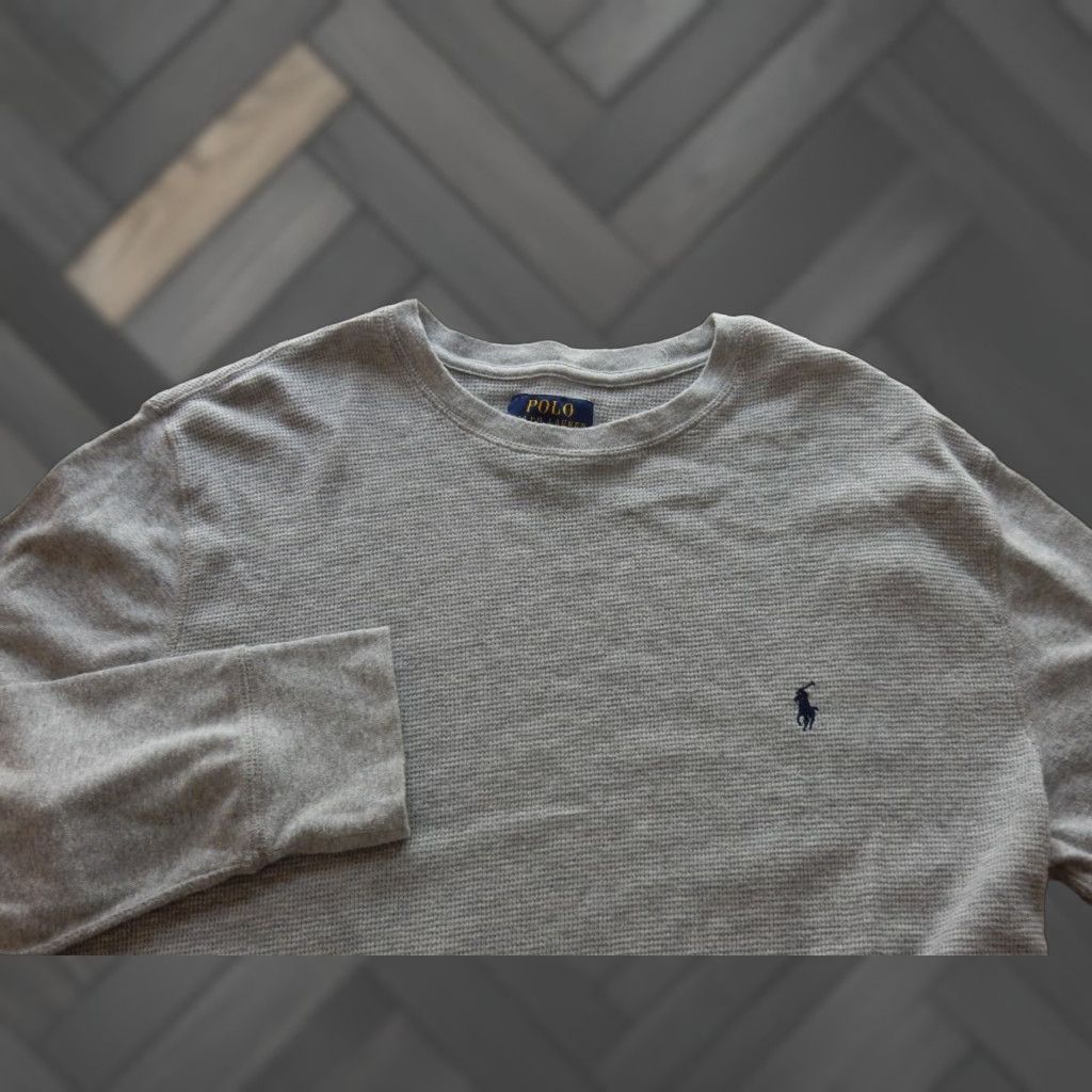 Polo Ralph Lauren Polo Ralph Lauren T-Shirt Long Sleeve Men L Gray Cotton Blend Thermal Waffle Size US L / EU 52-54 / 3 - 1 Thumbnail
