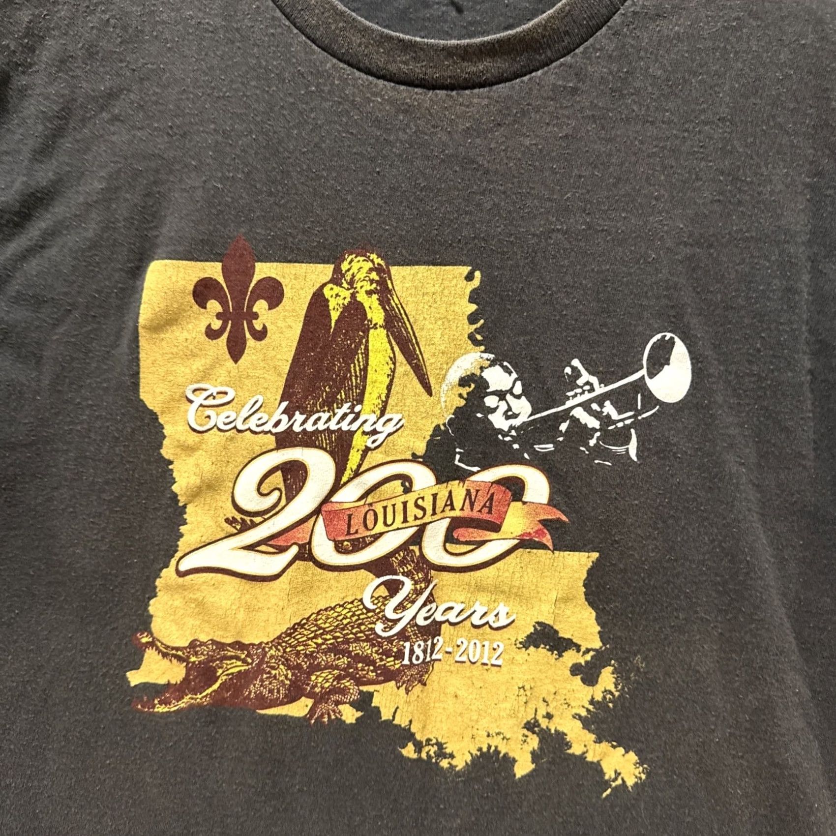 Vintage VINTAGE Louisiana Music T-Shirt L Large Black 00’s Cerebrating 200 Years Size Mens Size US L / EU 52-54 / 3 - 2 Thumbnail