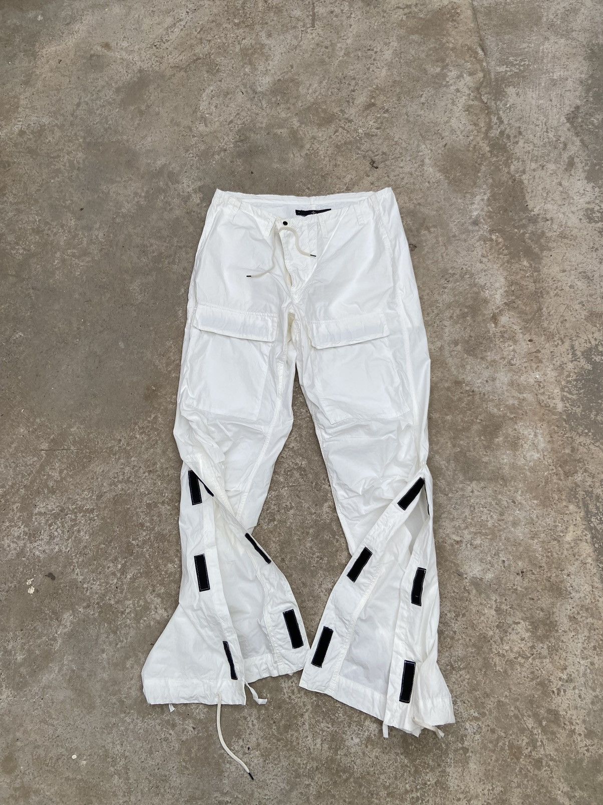 image of Massimo Osti x Stone Island Early 2000's Stone Island Cargo Trousers in Offwhite, Men's (Size 36)